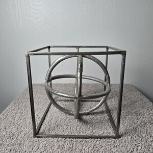 Modern Silver Geometric Sculpture